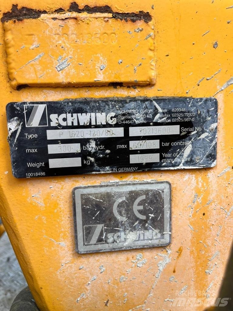 Schwing P1620-120/80 Beton pompaları