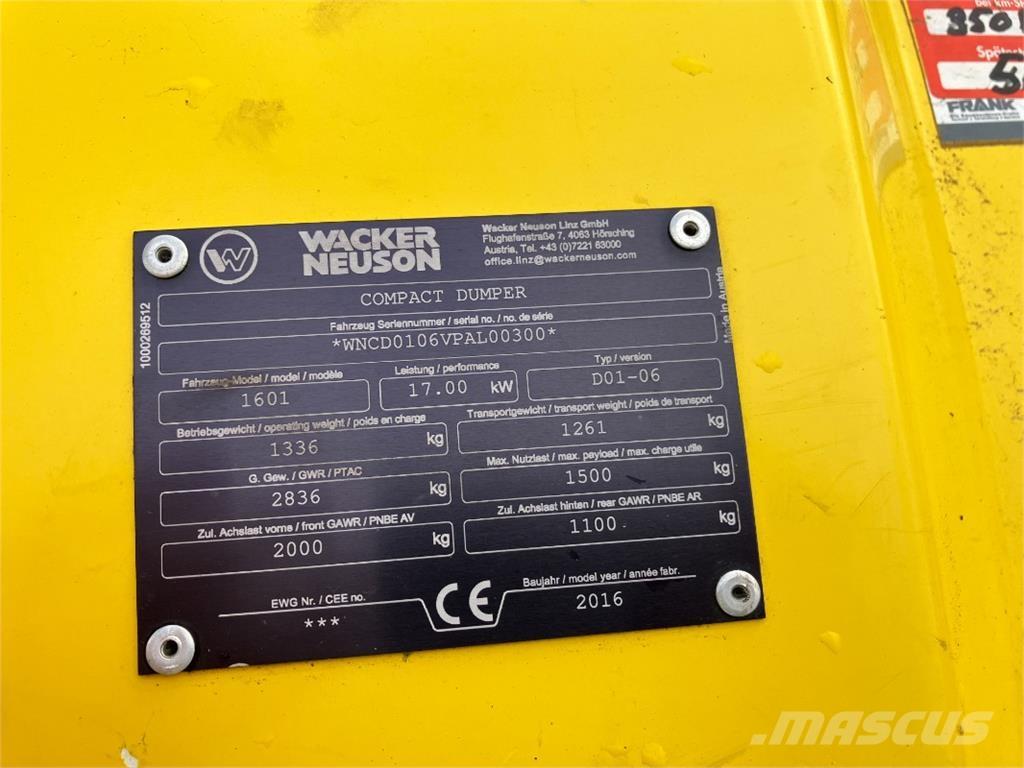 Wacker Neuson 1601 Belden kirma kamyonlar