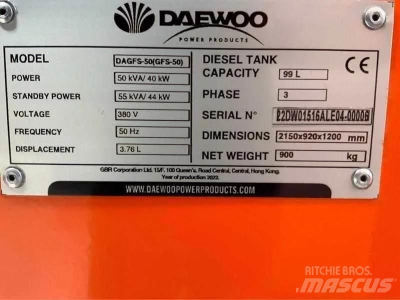 Daewoo DAGFS-50 Dizel Jeneratörler