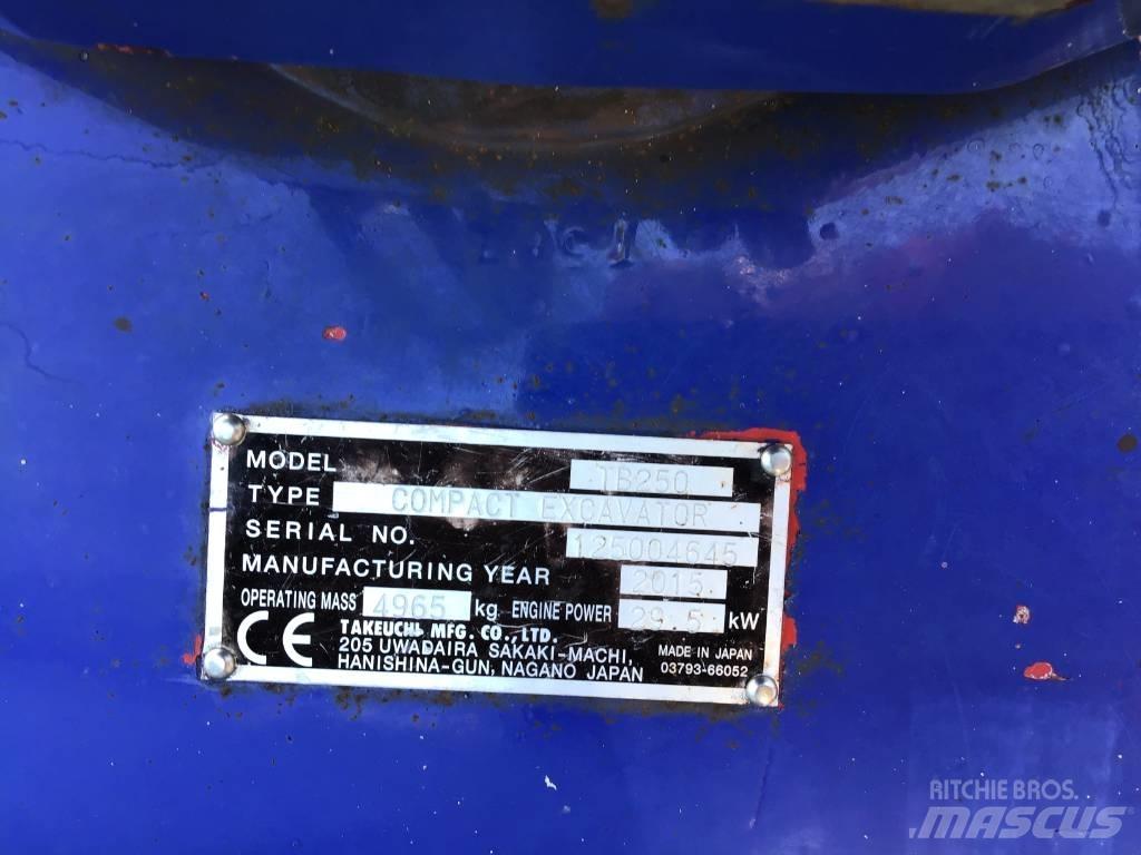Takeuchi TB 250 Mini ekskavatörler, 7 tona dek