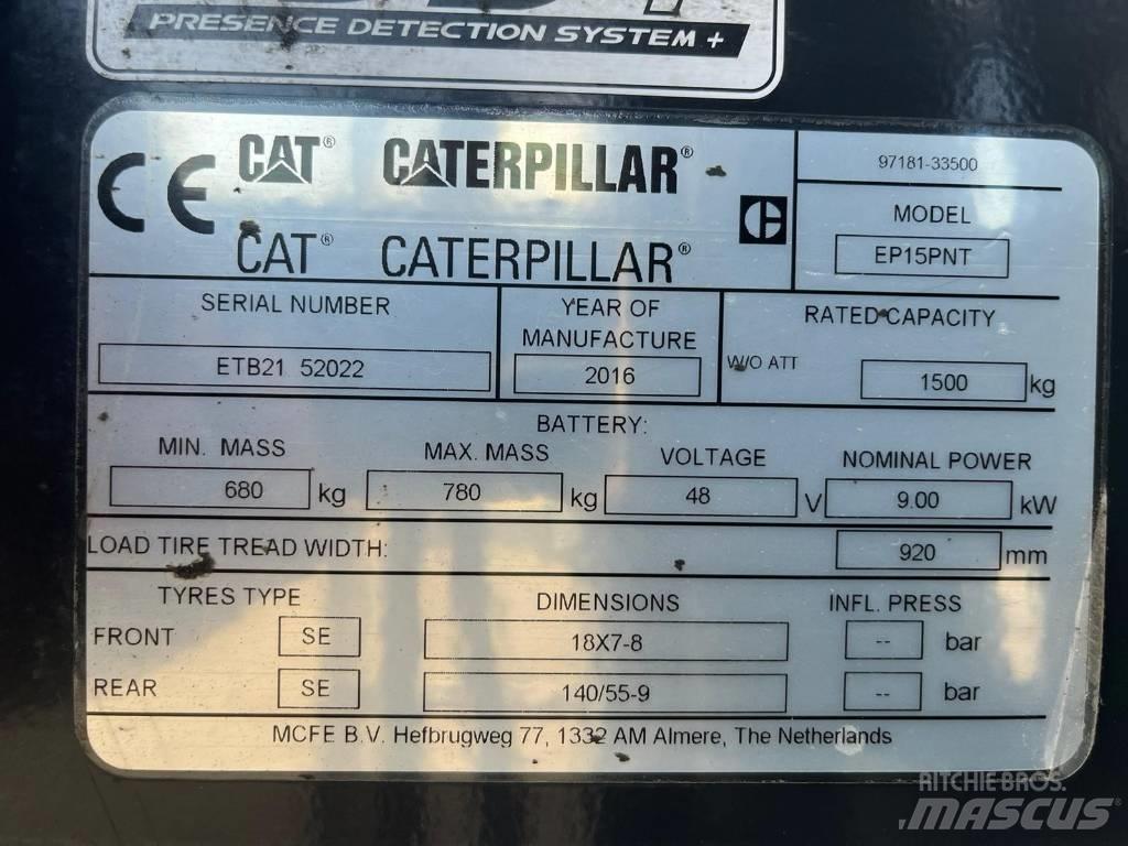CAT EP15NT Elektrikli forkliftler