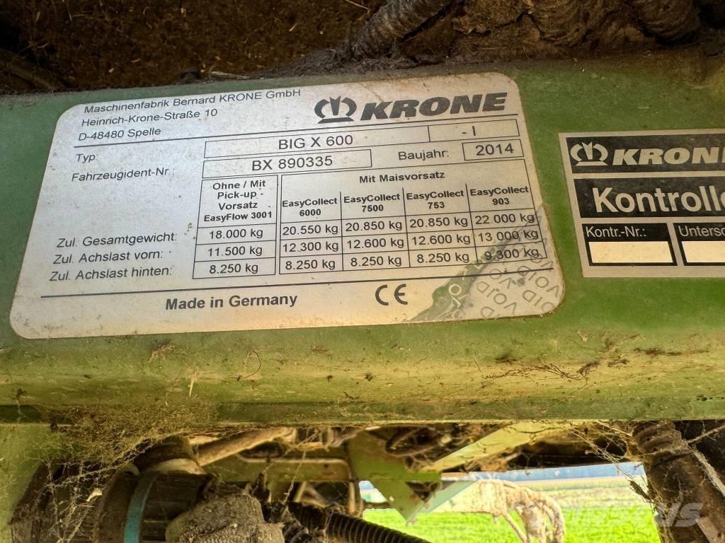 Krone Big X 600 Kendi yürür silaj makinalari