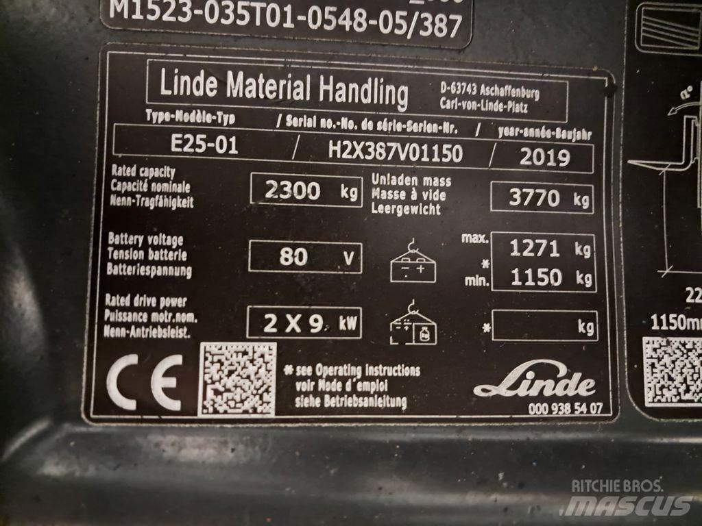 Linde E25-01 Elektrikli forkliftler