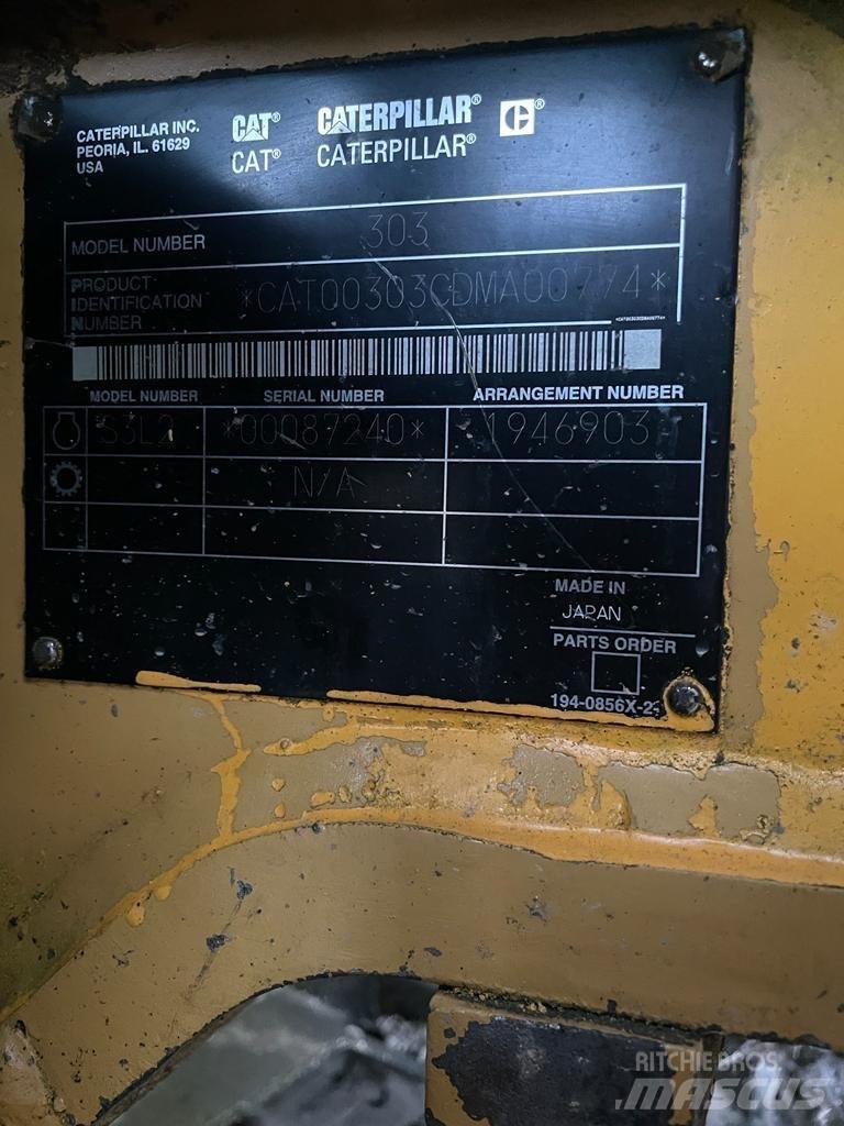 CAT 303 CR Mini ekskavatörler, 7 tona dek