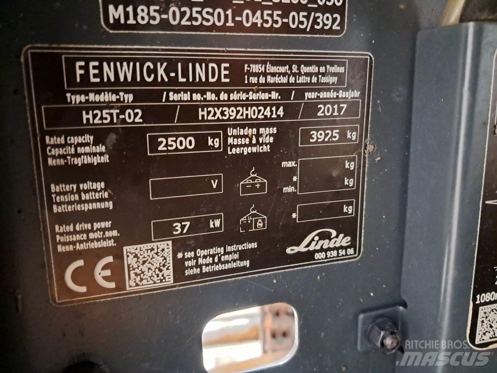 Linde H25T-02 LPG'li forkliftler