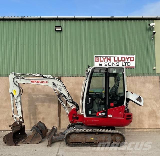 Takeuchi TB 230 Mini ekskavatörler, 7 tona dek