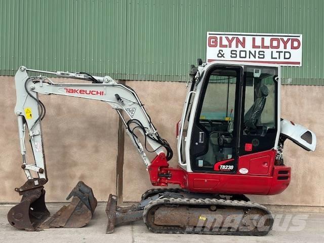 Takeuchi TB 230 Mini ekskavatörler, 7 tona dek