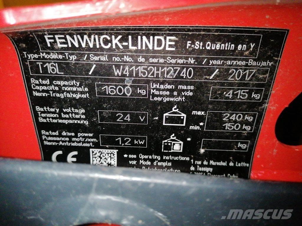 Linde T16L Düsük seviye kaldirici