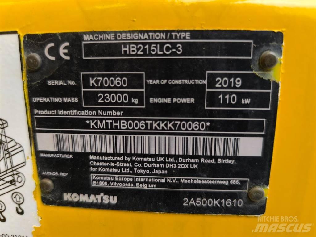 Komatsu HB 215 LC-3 Paletli ekskavatörler
