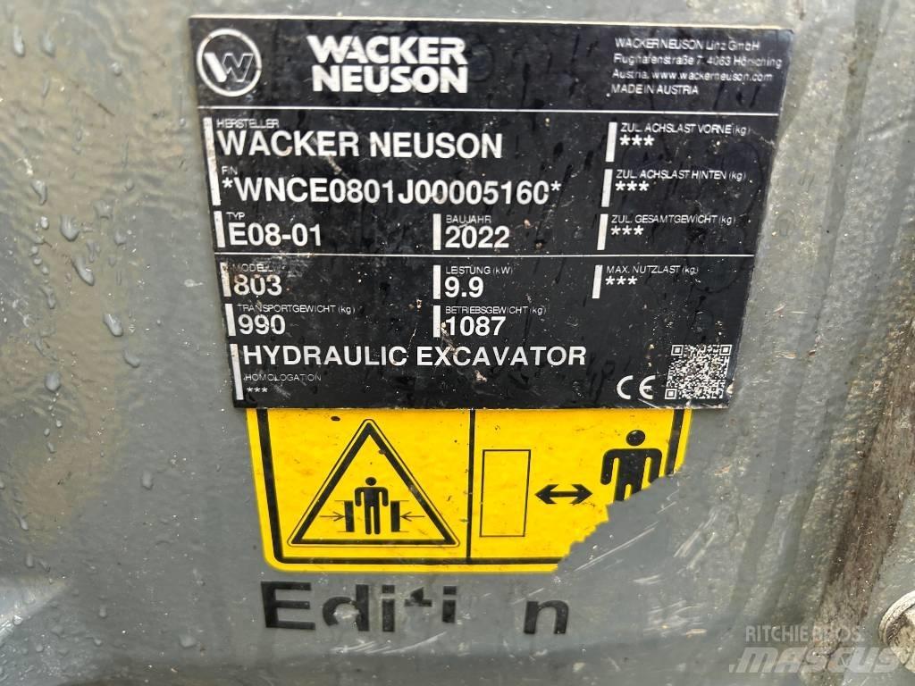 Wacker Neuson 803 Paletli ekskavatörler