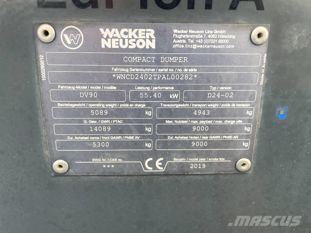 Wacker Neuson DV 90 Belden kirma kamyonlar