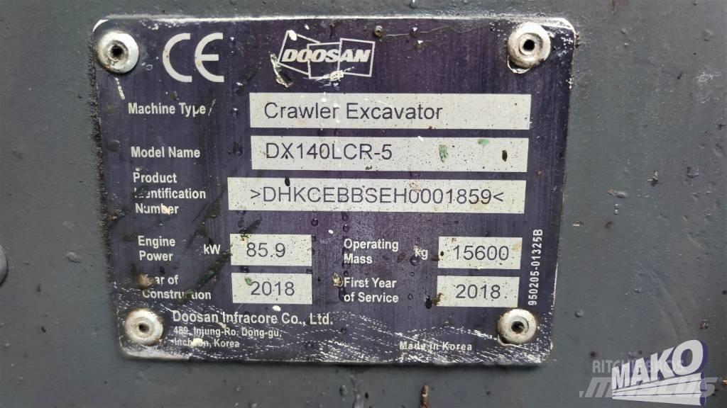 Doosan DX 140 LCR Paletli ekskavatörler