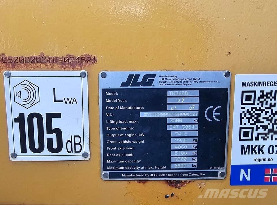CAT TH 360 B Teleskopik yükleyiciler