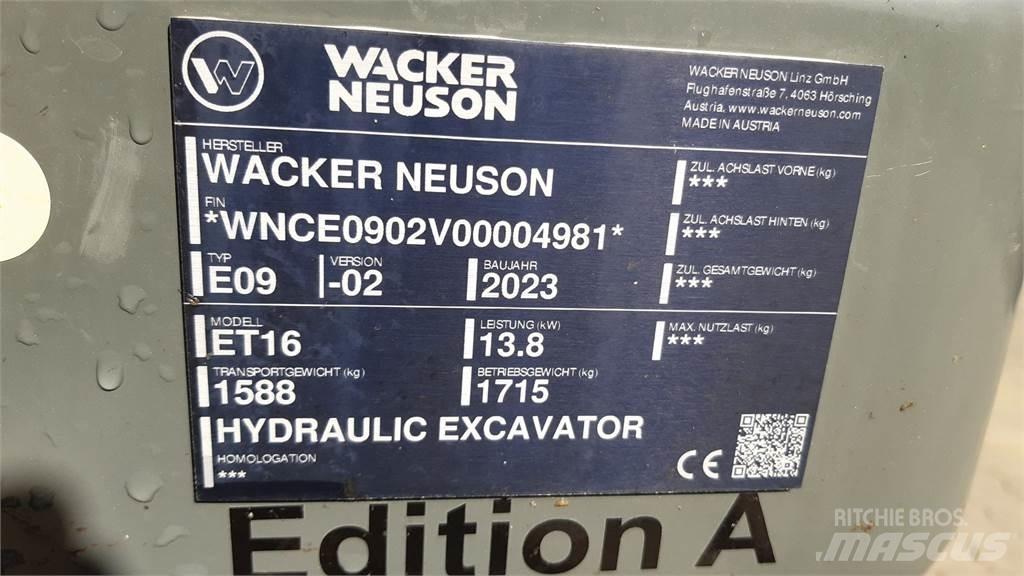 Wacker Neuson ET16 Paletli ekskavatörler