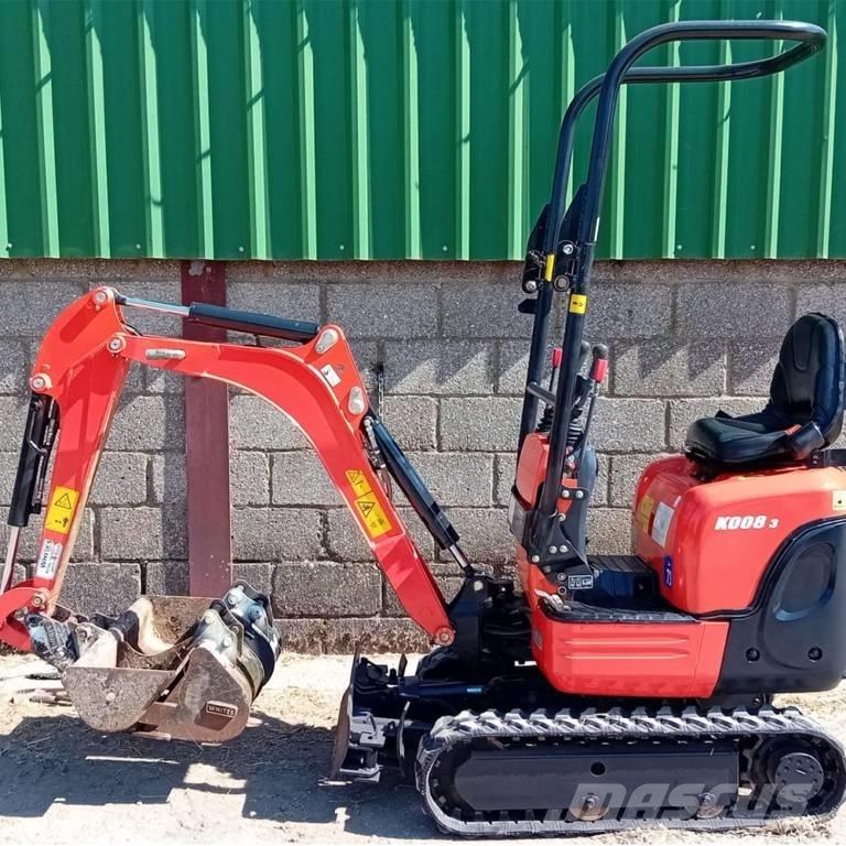 Kubota K 008-3 Mini ekskavatörler, 7 tona dek