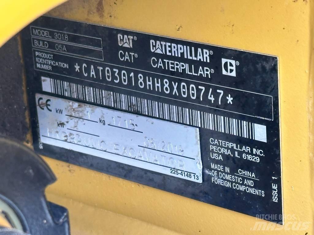 CAT 301.8 Mini ekskavatörler, 7 tona dek