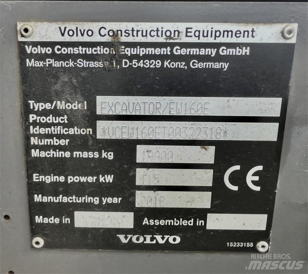 Volvo EW 160 E Lastik tekerli ekskavatörler