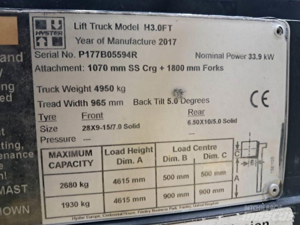 Hyster H3.0FT Elektrikli forkliftler