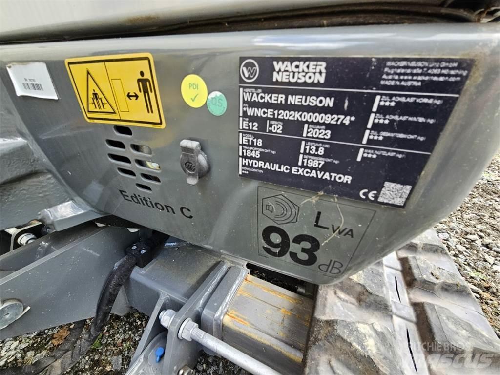 Wacker ET 18 Mini ekskavatörler, 7 tona dek