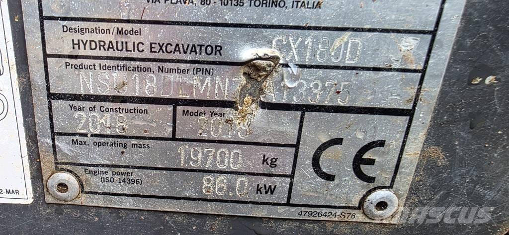 CASE CX180D Paletli ekskavatörler