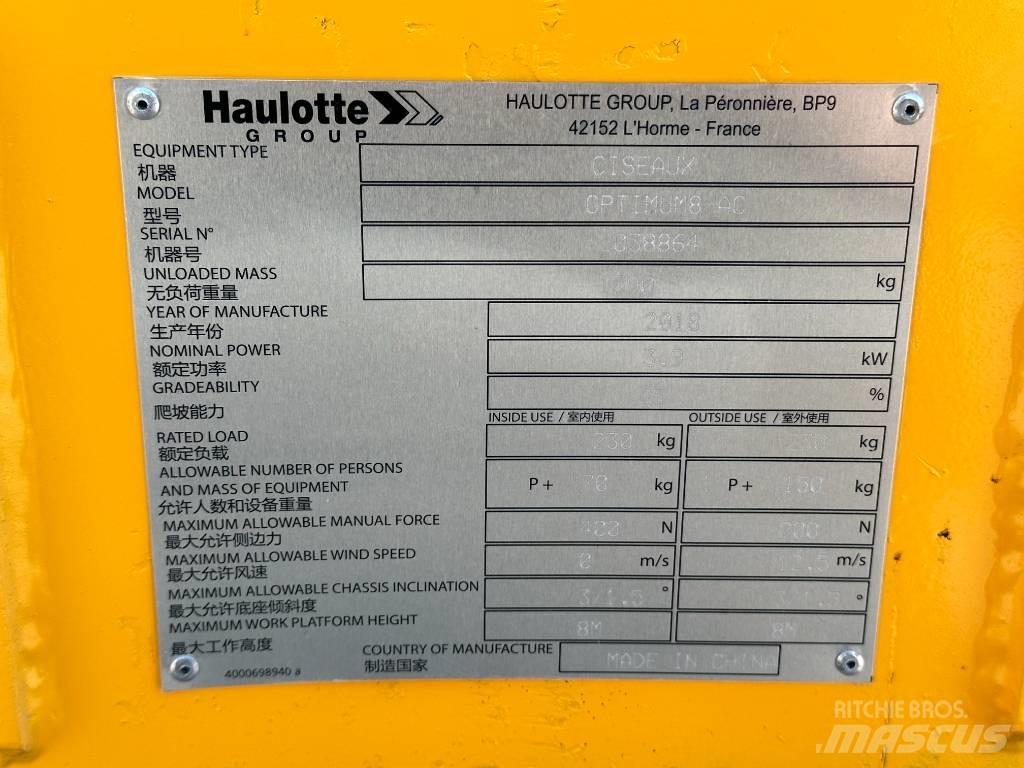 Haulotte OPTIMUM 8 Makasli platformlar