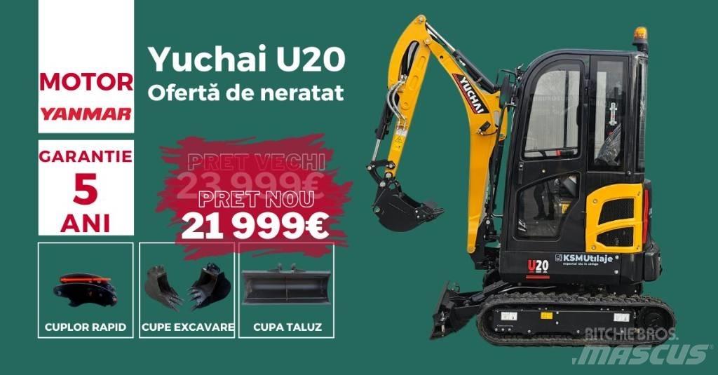 Yuchai U20 Mini ekskavatörler, 7 tona dek