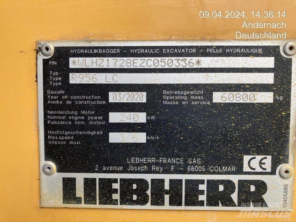 Liebherr R956 LC Paletli ekskavatörler
