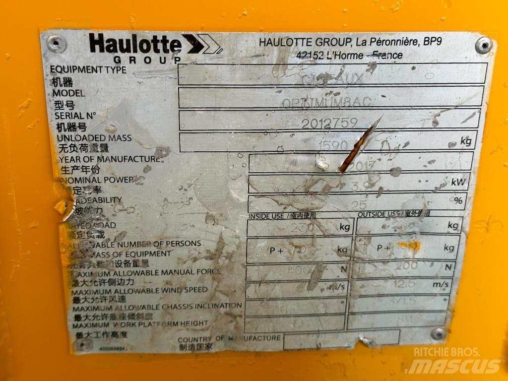 Haulotte OPTIMUM 8 Makasli platformlar