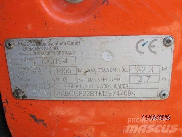 Kubota KX 019-4 Mini ekskavatörler, 7 tona dek