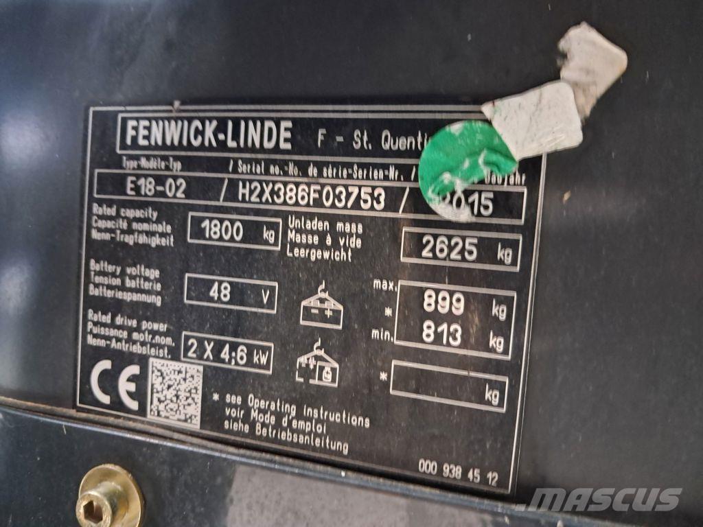 Linde E18-02 Elektrikli forkliftler