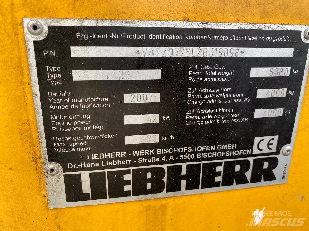 Liebherr 506 Stereo Tekerlekli yükleyiciler