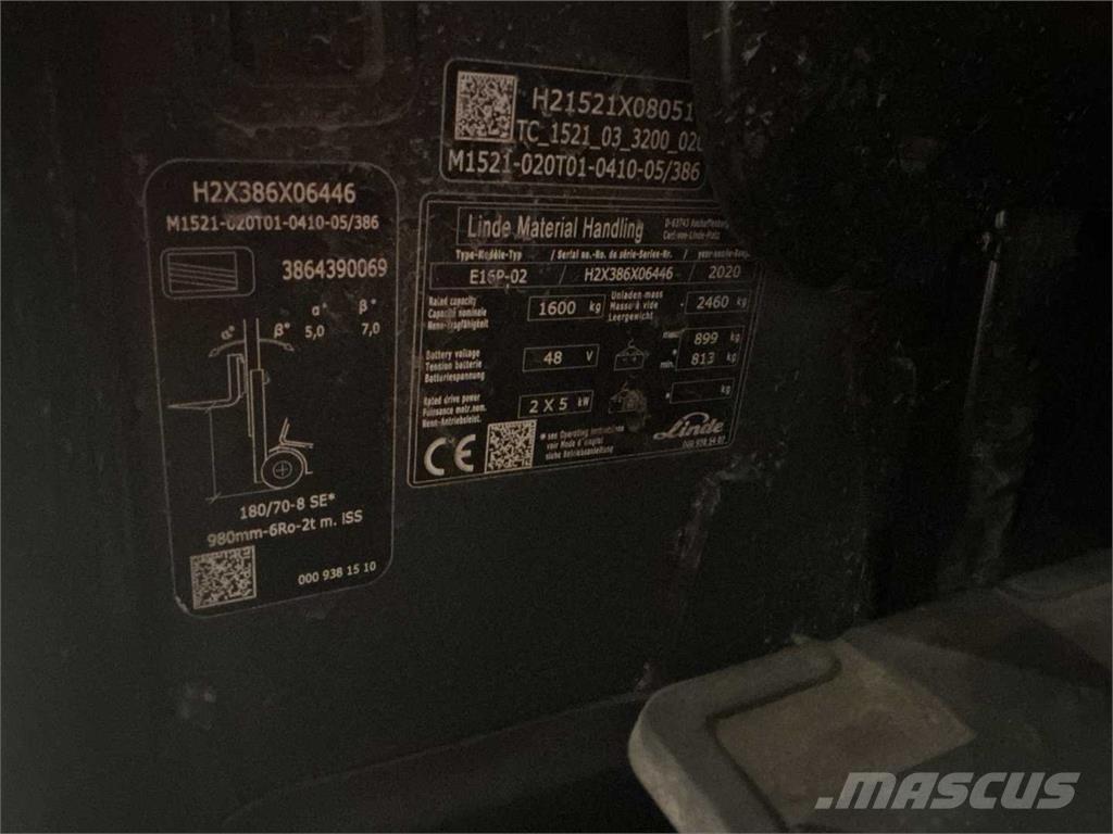 Linde E16P Elektrikli forkliftler