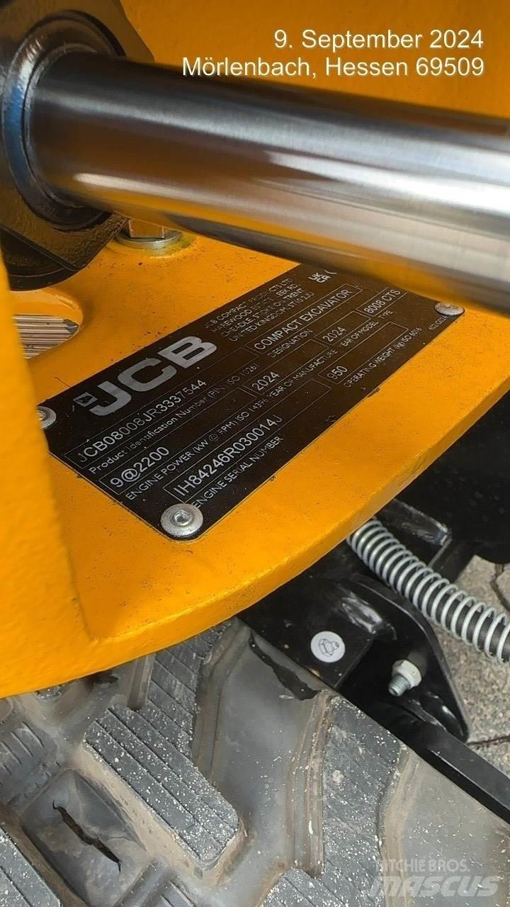 JCB 8008CTS Mini ekskavatörler, 7 tona dek