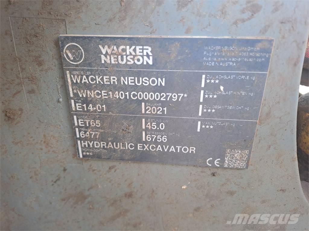 Wacker Neuson ET65 Paletli ekskavatörler