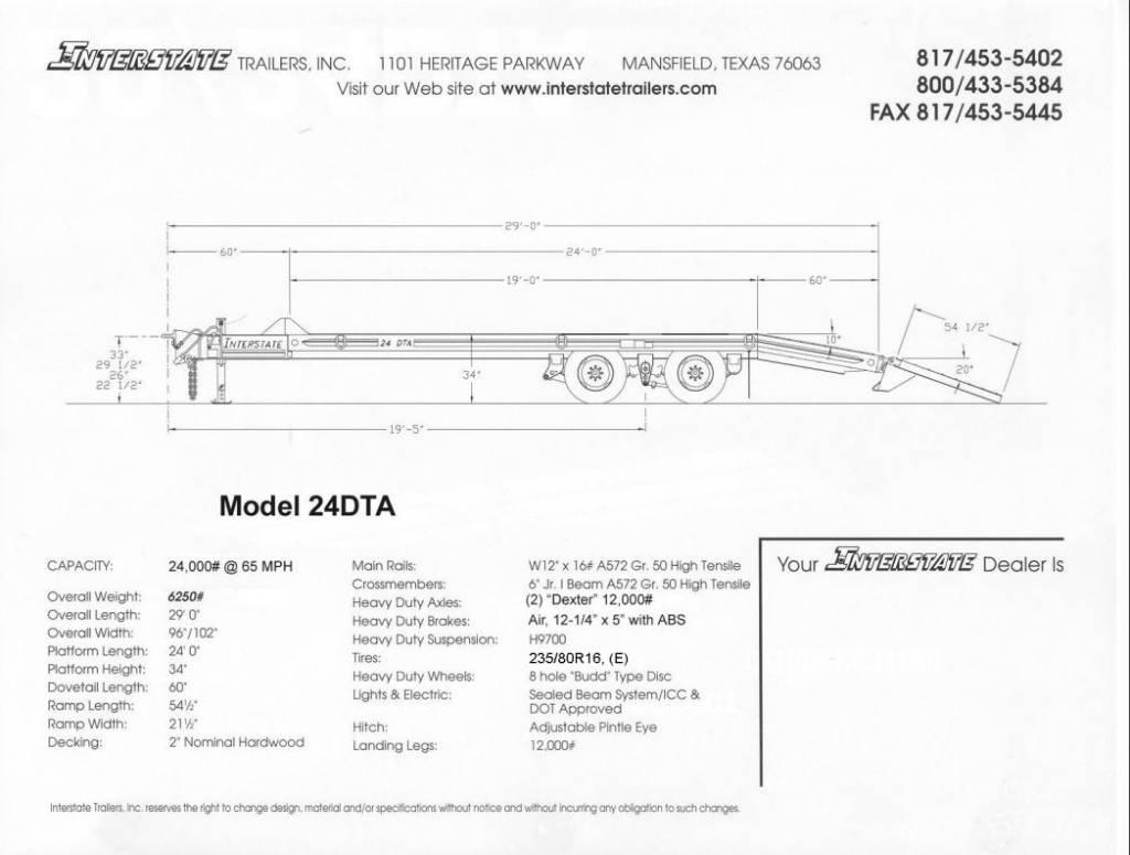 Interstate 24DTA Araç nakil römorklari
