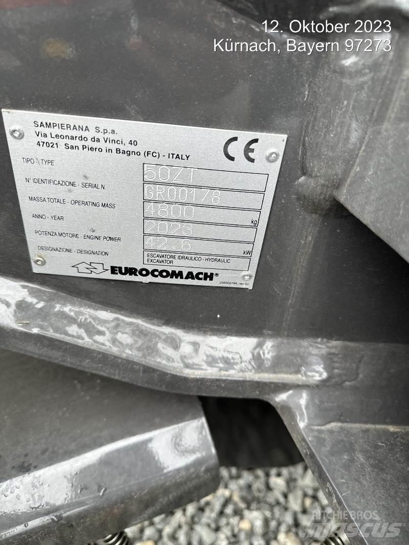 Eurocomach 50ZT Mini ekskavatörler, 7 tona dek