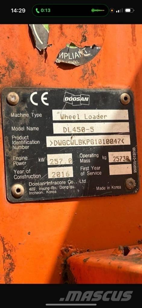 Doosan DL 450-5 Tekerlekli yükleyiciler