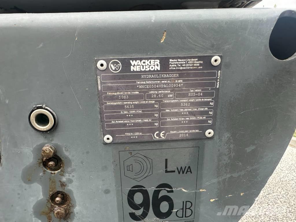 Wacker Neuson 50 Z3 Mini ekskavatörler, 7 tona dek