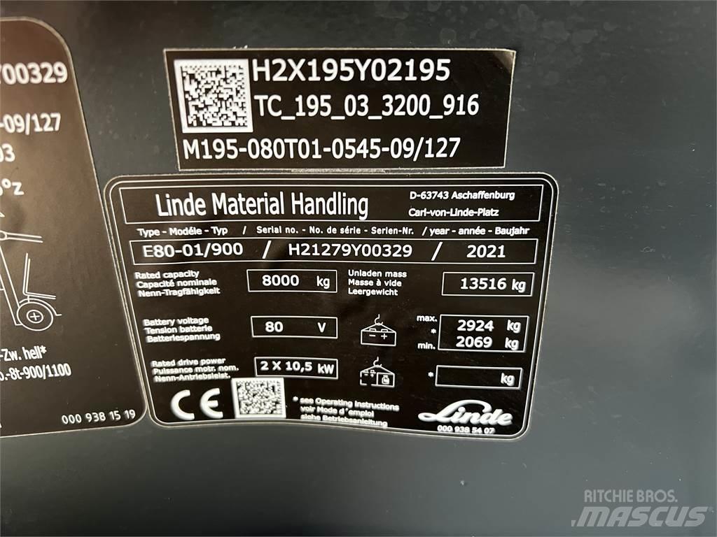 Linde E80/900 Elektrikli forkliftler