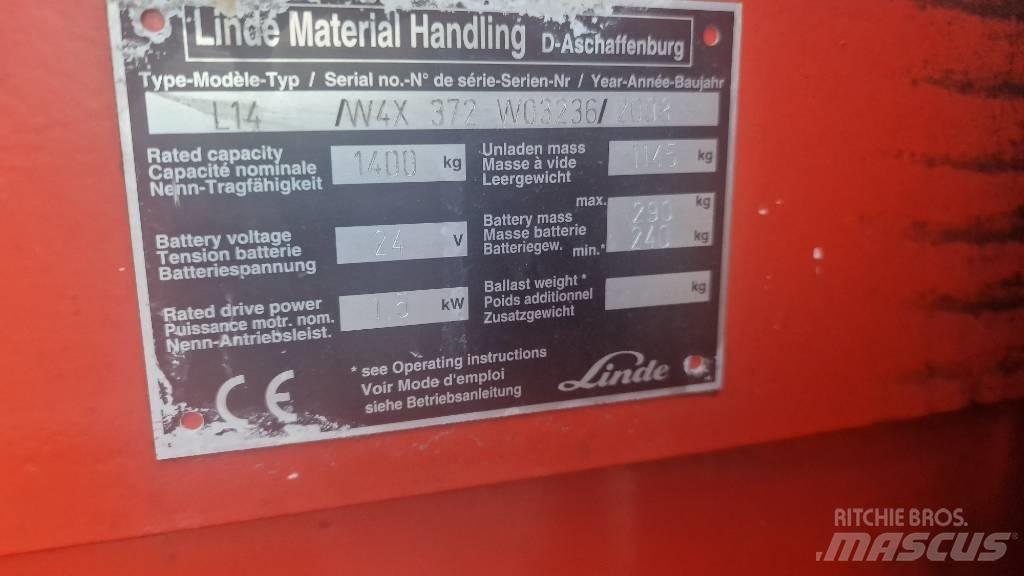 Linde L14APi-372 Düsük seviye platformu