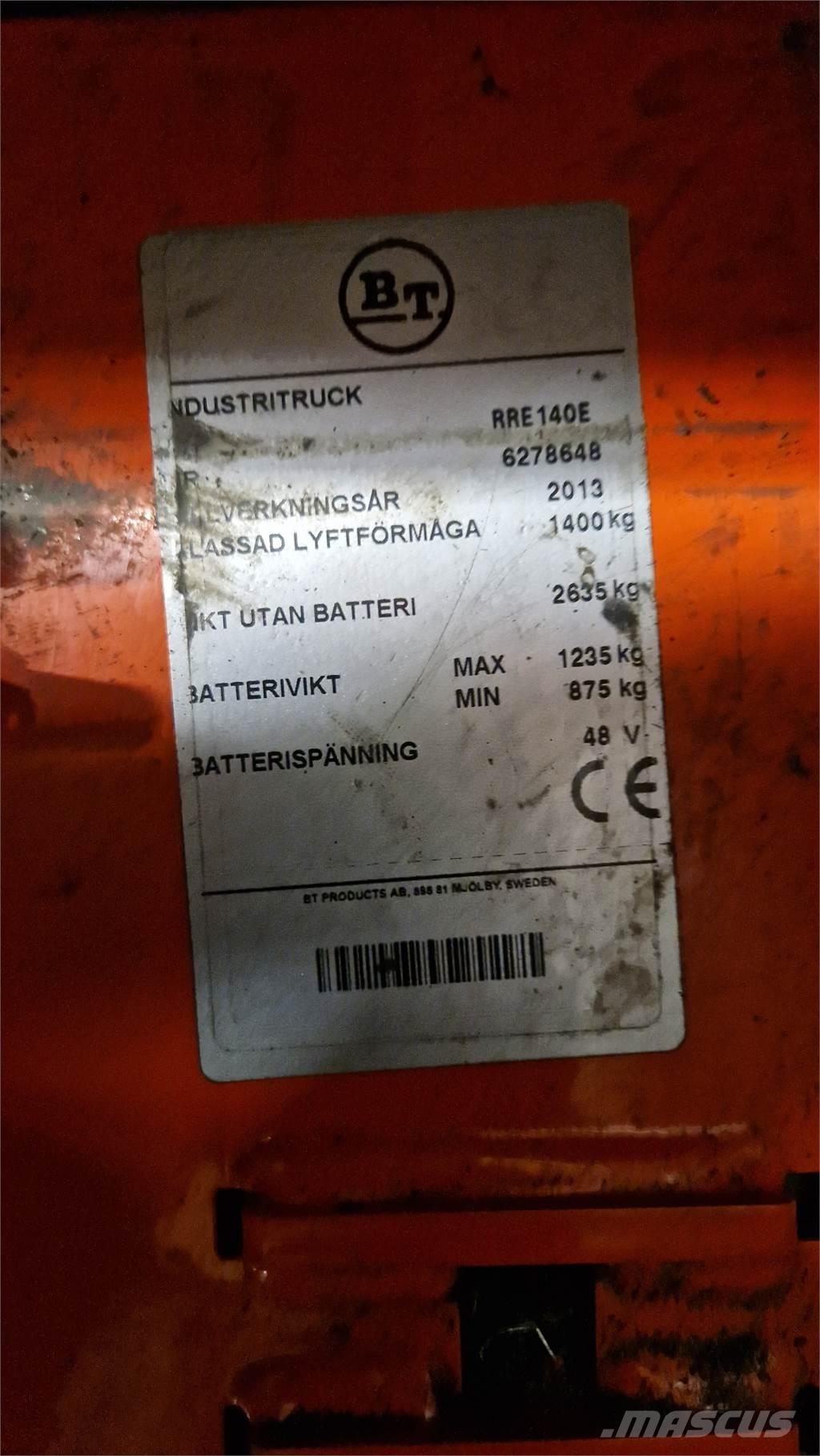 BT RRE140E Reach truck - depo içi istif araçları