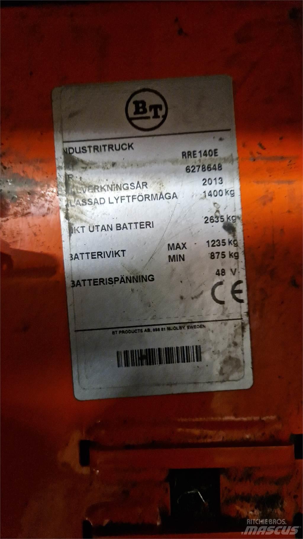 BT RRE140E Reach truck - depo içi istif araçları
