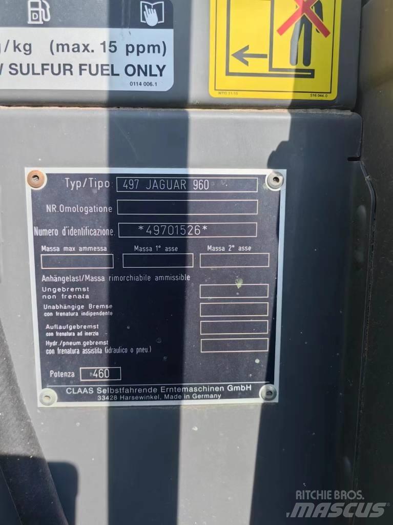 CLAAS Jaguar 960 4WD Kendi yürür silaj makinalari