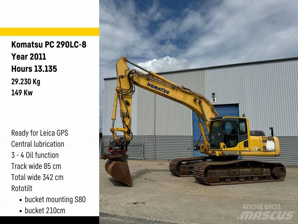Komatsu PC 290 LC-8 Paletli ekskavatörler