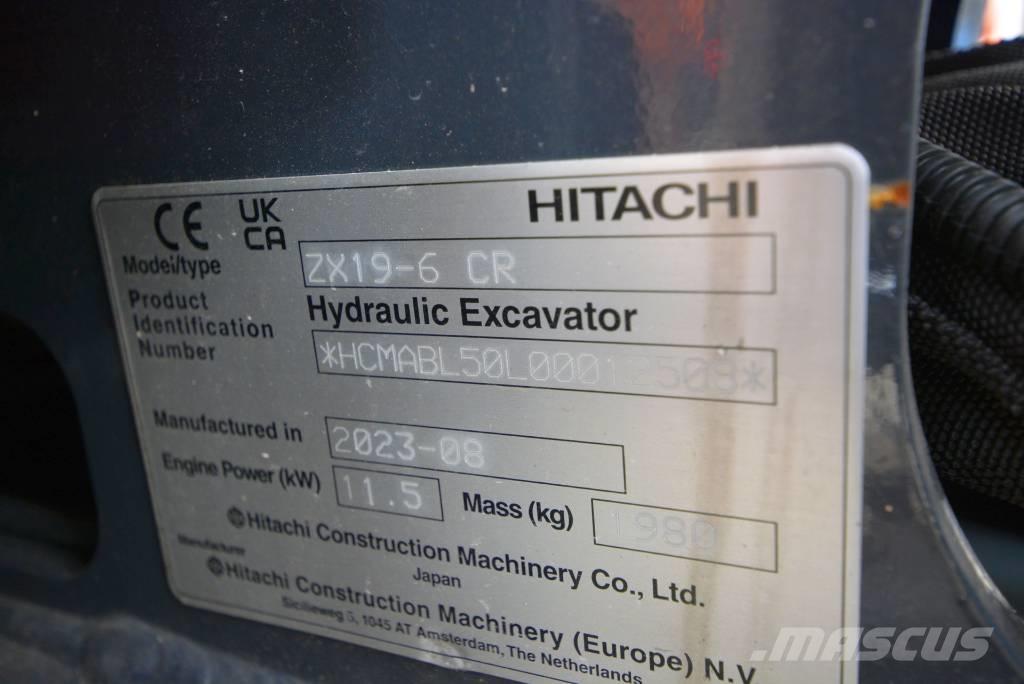 Hitachi ZX 19-6 Mini ekskavatörler, 7 tona dek