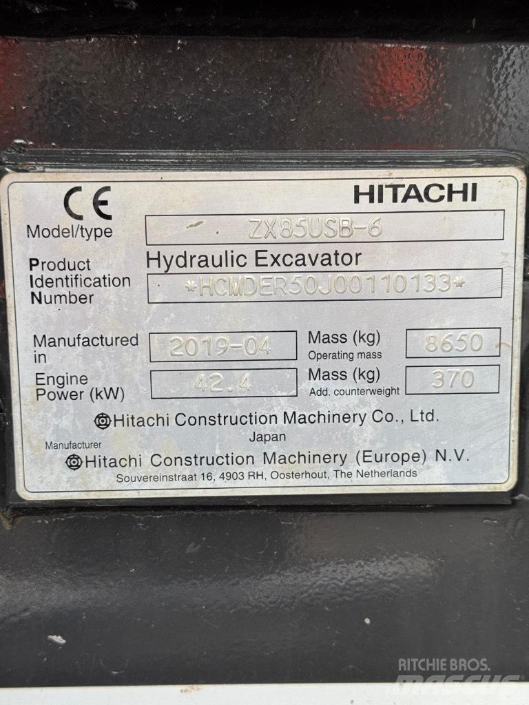 Hitachi ZX 85 US B-6 Midi ekskavatörler 7 - 12 t