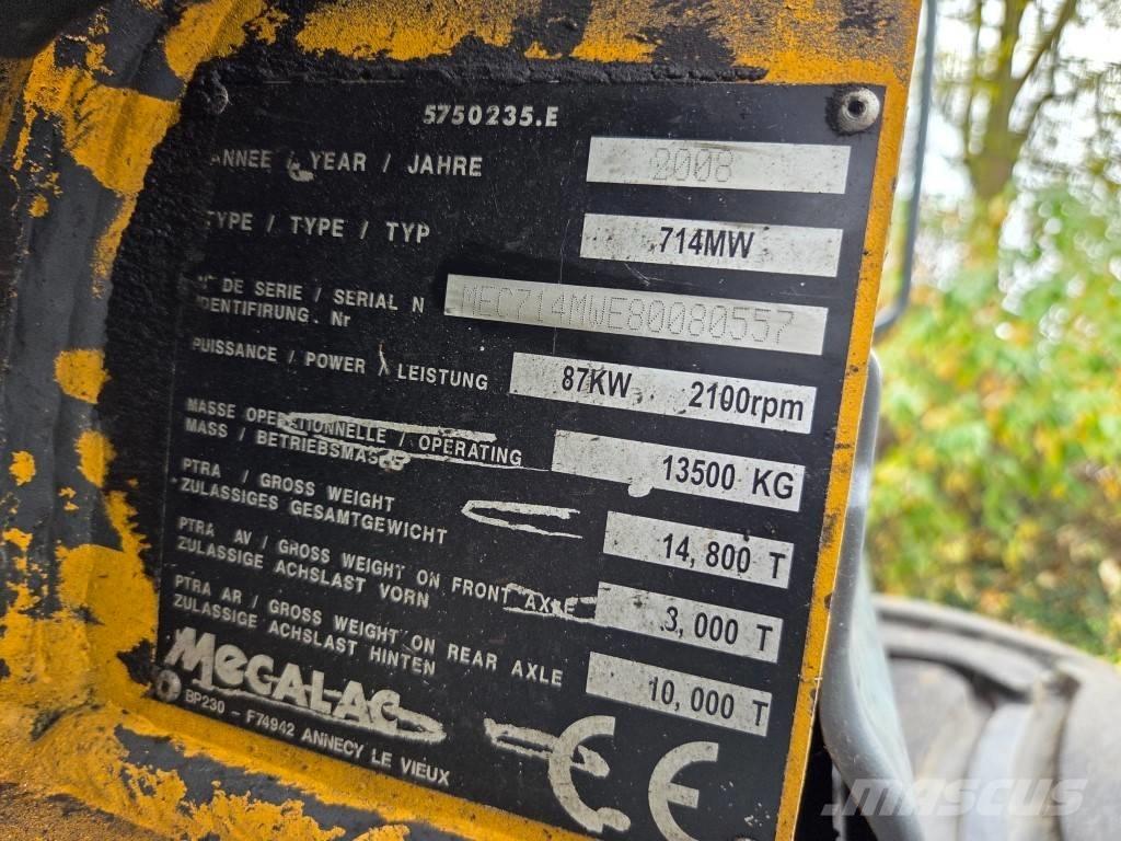 Mecalac 714 MW Lastik tekerli ekskavatörler