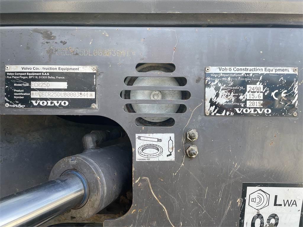Volvo ECR25 Lastik tekerli ekskavatörler