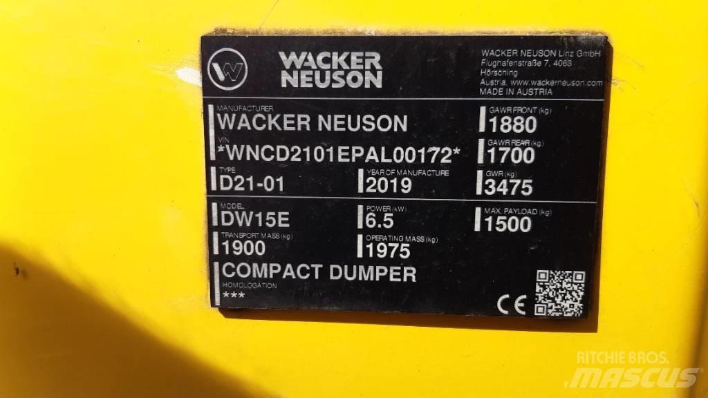 Wacker Neuson DW15e Belden kirma kamyonlar