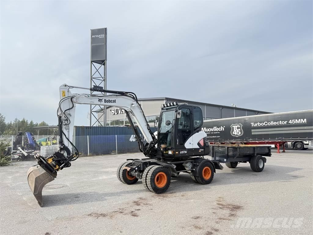 Bobcat E57W Lastik tekerli ekskavatörler